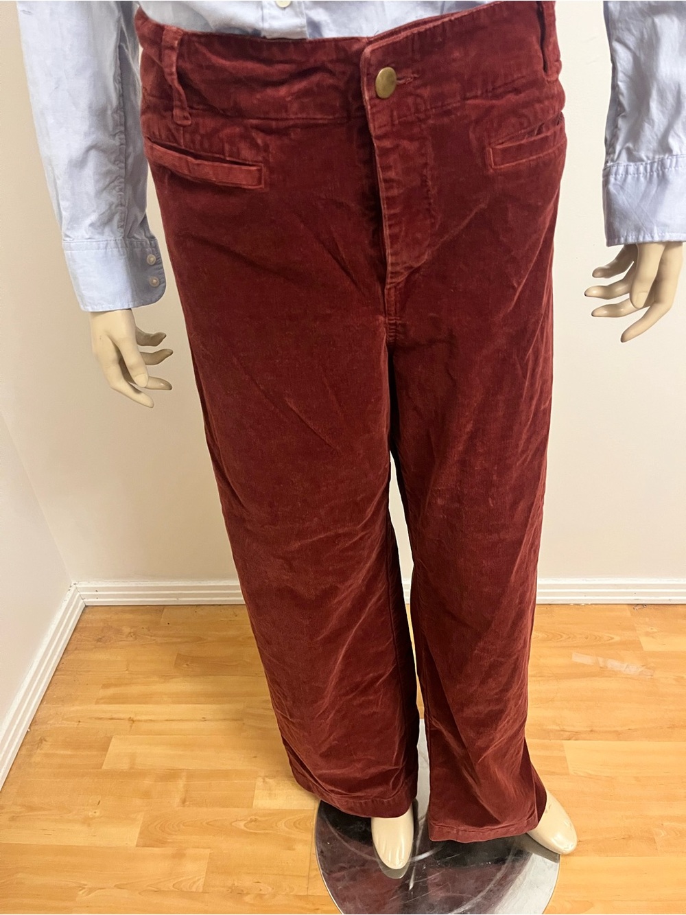 cleo ladies Corduroy Pants in Burgundy